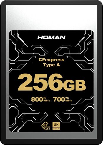 HOMAN Professional 256GB CFexpress Type A Memory Card, Up to 900MB/s Read Speed & 800MB/s Write Speed, for 4K 120P,8K Video Recording Compatible with Sony Alpha FX Cameras in Saudi Arabia