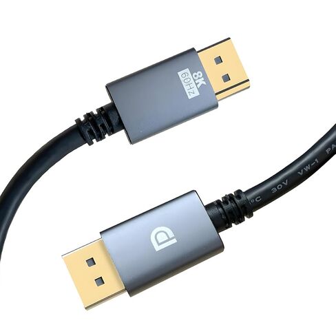 DisplayPort Cable 1.4،8K DP Cable 9.9ft (8K@60Hz ، 4K@240Hz ، 2K@1800Hz) HBR3 دعم 32.4 جيجابت في الثانية ، HDR ، منفذ عرض مضفر لشاشة الألعاب ، الرسومات ، الكمبيوتر (3M) in Kuwait