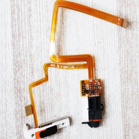 Thick Black Color Headphone Jack Audio Jack with Hold Switch Flex Ribbon Cable for iPod 6th Classic 160GB/Video 5.5th 60GB 80GB Thick Version in Saudi Arabia