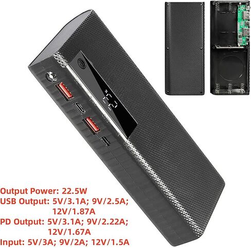 DIY 5 * 21700 Charge Charger Case Bank Box Box Fast Free Free Coldering ، in Saudi Arabia