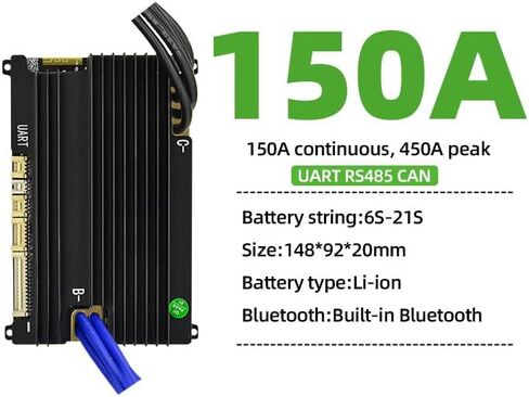 JBD Smart BMS 6S-21S 150A Peak 450A Li-ion Lithium Battery Pack with UART RS485 CAN Built-in Bluetooth with Balance in Saudi Arabia