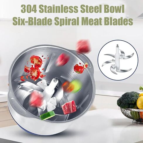 VovioCleoFood Processors 500W Powerful Small Meat Grinder & Food Chopper 5LElectric Vegetable Chopper 5-Speed Mode for Meat fish Nuts Fruits Vegetables wait in Saudi Arabia