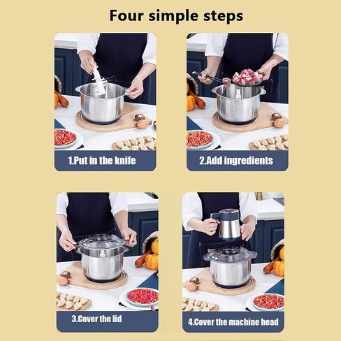 VovioCleoFood Processors 500W Powerful Small Meat Grinder & Food Chopper 5LElectric Vegetable Chopper 5-Speed Mode for Meat fish Nuts Fruits Vegetables wait in Saudi Arabia
