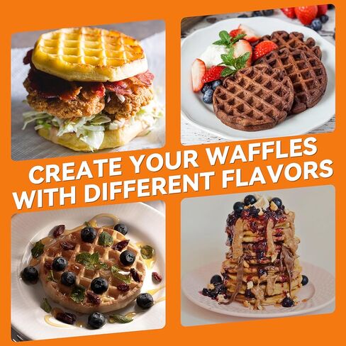 Baker's Friend Multi Mini Waffle Maker Machine, Bake 6 x 3 Inch Small Waffles, Perfect for Families and Individuals Use, Excellent Choice for Breakfast Brunch Parties & Events, Graphite in Saudi Arabia