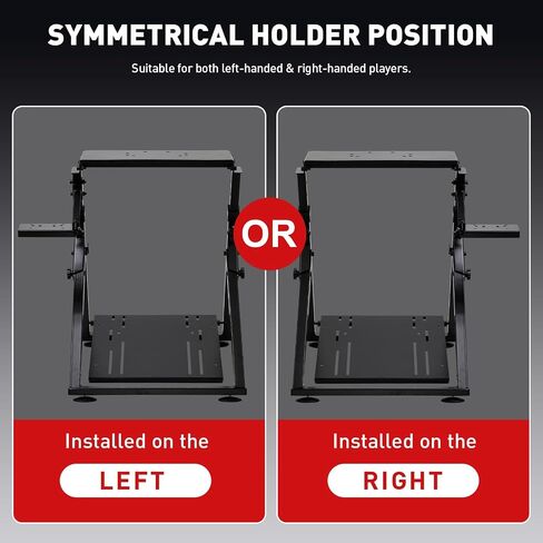 GTPLAYER Flight Racing Simulation Stand Foldable Gaming Stand Compatible with Logitech/Thrustmaster/PXN Gaming Devices Adjustable Stable Simulator Cockpit Stand, Electronic Device Not Included, Black in Saudi Arabia
