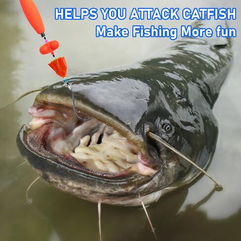 3Pcs/6Pcs Catfish Fishing Rigs Ready Kit，2 in 1 Rotating rattles/Double Rattles Beads, Float Rigs Tackle Santee Rig Peg Catfish，Free Adjustment in freshwter and Saltwater in Saudi Arabia