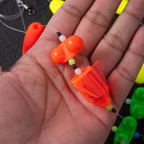 3Pcs/6Pcs Catfish Fishing Rigs Ready Kit，2 in 1 Rotating rattles/Double Rattles Beads, Float Rigs Tackle Santee Rig Peg Catfish，Free Adjustment in freshwter and Saltwater in Saudi Arabia