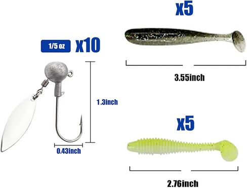 Alabama Umbrella Rigs Fishing Rigs Lure for Fishing Bass Bait Lure 8in 1/2OZ Fishing Bait Rigs in Saudi Arabia