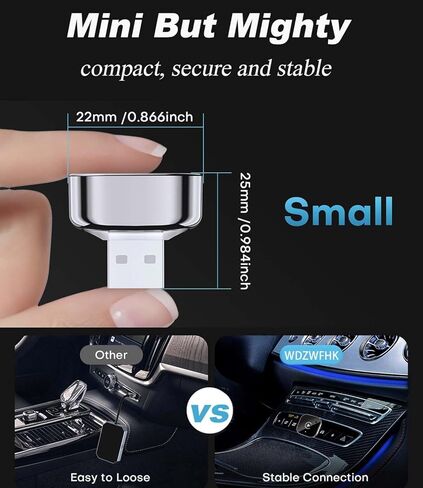 Wireless CarPlay Adapter & Android Auto Dongle, Fast Auto-Connect, Compact Plug & Play Wireless CarPlay Converter for iPhone & Android, USB/USB-C, No Delay, Seamless Reconnection (Black) in Saudi Arabia