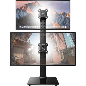 HUANUO Dual Monitor Stand, Vertical Monitor Mount for Two Screens 13 to 34 Inch, Freestanding Monitor Riser with Swivel, Tilt, Rotation and 13 Height Settings, Max Load 44 lbs, Max VESA 100x100 in Kuwait