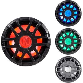 Memphis Audio MXA1044 500W 10" Dual 4 Ohm Marine Subwoofer with RGB LED Lights, Weather Resistant Design, Polypropylene Cone with Rubber Surround, Perfect for Boats, UTVs, Powersports & Outdoor Audio in Saudi Arabia