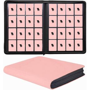 16 Pocket Card Binder, 1000+ Premium Zip Trading Card Binder, Double Sided Pocket Card Binder Album, Ringless Card Folder for MTG, TCG, Sports Card (Black, 16Pockets) in Saudi Arabia