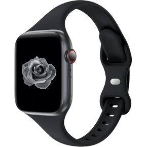 Acrbiutu Thin Slim Band Compatible with Apple Watch 38mm 40mm 41mm 42mm 44mm 45mm 46mm 49mm, Replacement Soft Silicone Sport Strap Wristbands for iWatch Series 10/9/8/7/6/5/4/3/2/1 Ultra SE Women Men in Saudi Arabia