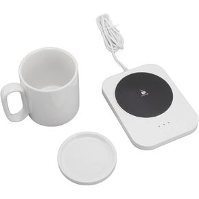 Smart Mug Warmer 3 Gears Control USB Powered Heating Coaster Milk Cup Insulation Warmer (White) in Saudi Arabia