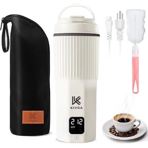 KIVRA Travel Kettle-316 Stainless Steel Portable kettle, 450mL Portable Water Boiler with 6 Temperature Control, Auto Shut Off & Boil Dry Protection, Small Electric Kettle for Global Use (100-240V) in Kuwait