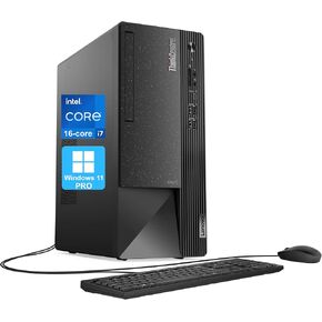 Lenovo Thinkcentre Neo 50t Tower سطح مكتب كمبيوتر ، 4-core intel core i3-13100 ، ذاكرة الوصول العشوائي 32 جيجابايت ، 1 تيرابايت SSD ، 3 مراقب (DP+HDMI+VGA) ، RJ-45 ، WiFi ، USB-C ، قارئ البطاقة ، Wired KB & Mouse ، Windows 11 Pro in Kuwait