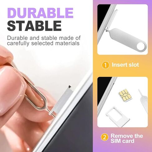 16 Pack SIM Card Ejector Tool Kit, Phone Tray Opener Pin for Easy Removal, Standard Key for Most Cell Phones, Tablets and Other Mobile Devices in Kuwait