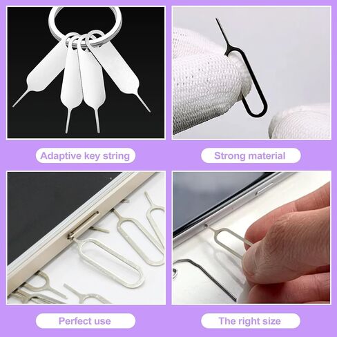 16 Pack SIM Card Ejector Tool Kit, Phone Tray Opener Pin for Easy Removal, Standard Key for Most Cell Phones, Tablets and Other Mobile Devices in Kuwait