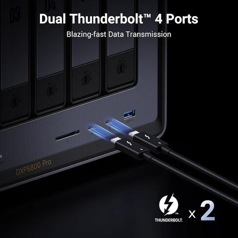 UGREEN NASync DXP6800 Pro 6-Bay Desktop NAS,Network Attached Storage (Diskless) Bundle with 8K HDMI 2.1 Cable 48Gbps 10FT in Kuwait