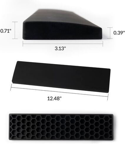 Keychron Silicone Split Palm Rest for Q11 – Ergonomic Wrist Support – 2-Piece Set, Left: 6.61", Right: 6.96", Thickness 0.39", Black in Saudi Arabia
