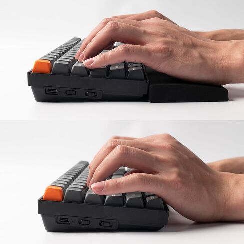 Keychron Silicone Split Palm Rest for Q11 – Ergonomic Wrist Support – 2-Piece Set, Left: 6.61", Right: 6.96", Thickness 0.39", Black in Saudi Arabia