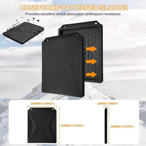 غطاء حالة Starlink Mini ، و Scarlink Mini Accessories حالة وقائية للسيليكون ، ومقاوم للطقس ، ومقاومة للصدمات ، ومقاومة للغبار ، وحماية كاملة محمولة لأطباق الأقمار الصناعية والسفر واستخدام RV (أسود) in Kuwait