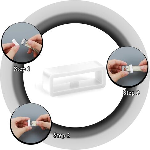 Xindojuz 9 PCS Watch Band Loop ، مقاطع سحرية للسيليكون السحرية ، حامل حزام مراقبة المطاط ، يحمل حلقات حلقات Retainer Rings Rings للاستبدال لملحقات الساعات الذكية Forerunner Bands (18/20/22 مم) in Kuwait