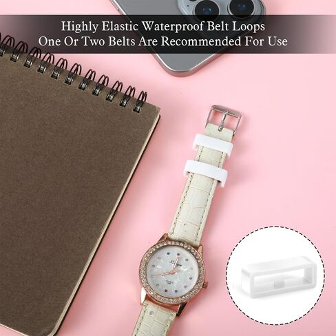 Xindojuz 9 PCS Watch Band Loop ، مقاطع سحرية للسيليكون السحرية ، حامل حزام مراقبة المطاط ، يحمل حلقات حلقات Retainer Rings Rings للاستبدال لملحقات الساعات الذكية Forerunner Bands (18/20/22 مم) in Kuwait