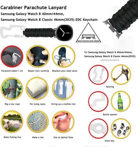 Nurse Watch Fob Compatible with Samsung Galaxy Watch 8 40mm/44mm Bands for Nurse Doctors Healthcare Paramedics Replacement Straps for Galaxy Watch 8 Classic 46mm Necklace Keychain Clip in Saudi Arabia