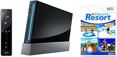 Nintendo Wii Console Black with Wii Sports Resort (Renewed) in Saudi Arabia