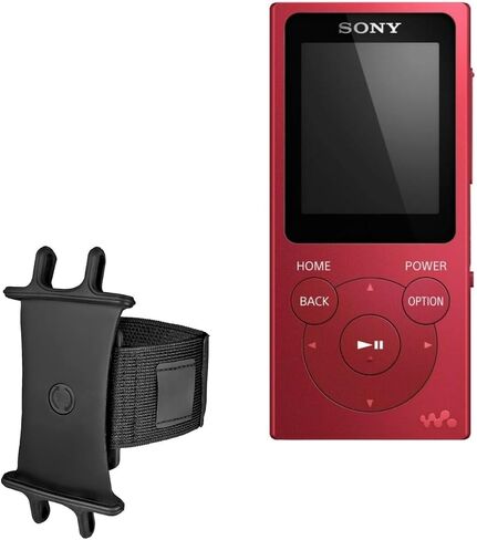 BoxWave Holster Compatible with Sony NW-E394 - ActiveStretch Sport Armband, Adjustable Armband for Workout and Running - Jet Black in Saudi Arabia