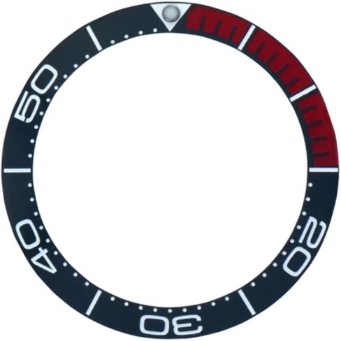 Ewatchparts Bezel Insert Ceramic Compatible with 41mm Or 42mm Omega Seamaster 007 Engraved Blue/Red in Saudi Arabia