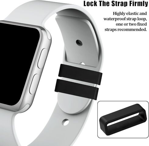 12 PCS Watch Band Keepers ، 0.55in/0.63in/0.71in/0.79in/0.87in/0.94in silicone watch loops ، حلقات حزام حزام الساعات الرياضية الذكية in Saudi Arabia
