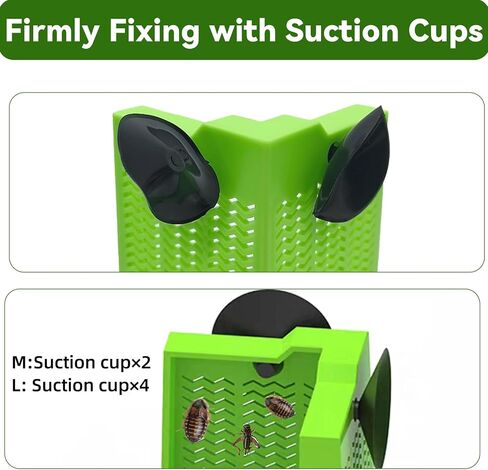 حرب Chameleon Feeder Beated Dragon Dragon Feeder Resered Crecket Resered مع كوب شفط ، مغذي الحشرات المثبتة على الحائط ، ملحقات الخزانات للسحلية ، الإغوانا ، Gecko ، الضفدع (متوسط) in Kuwait