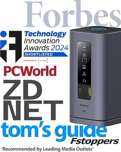 BASEUS 20800MAH 145W BANK POWER BANK BUNDLE مع محطة إرساء زميل في الفضاء (MAC) ، الشاشة الرقمية ، محطة إرساء USB C 3 مع 4K HDMI ، منافذ USB 10 جيجابت في الثانية ، 100 واط PD ، Gigabit Ethernet ، الصوت ، الصوت in Saudi Arabia