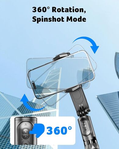 acer Gimbal Stabilizer 1-Axis for iPhone/Cell Phone/Smartphone/Android with Remote Control, Portable Phone Tripod Auto Balance Handheld Selfie Stick for Video Recording, Vlogging, Live Streaming in Saudi Arabia