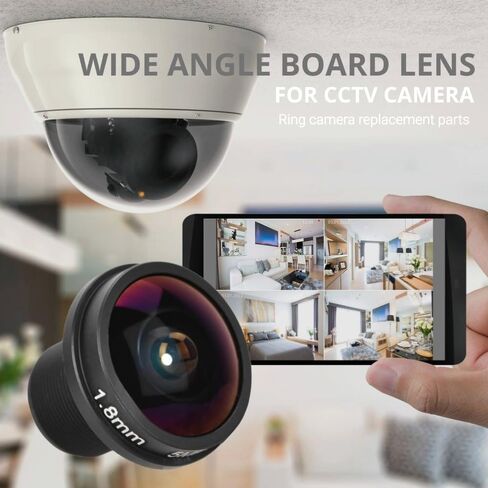 Ring Camera Parts HD 5MP Lens 180 ° زاوية واسعة لكاميرات CCTV ، عدسة Visheye عريضة الزاوية 1.8 ملم ، صورة عكسية للسيارة ، الاتصال الداخلي للفيديو المنزلي in Kuwait