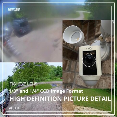 Ring Camera Parts HD 5MP Lens 180 ° زاوية واسعة لكاميرات CCTV ، عدسة Visheye عريضة الزاوية 1.8 ملم ، صورة عكسية للسيارة ، الاتصال الداخلي للفيديو المنزلي in Kuwait