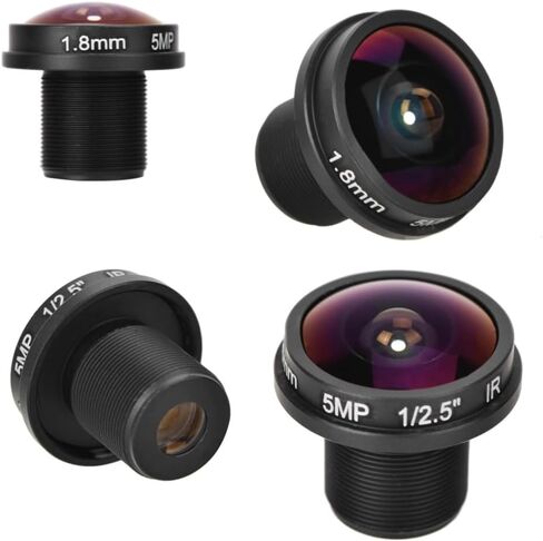 Ring Camera Parts HD 5MP Lens 180 ° زاوية واسعة لكاميرات CCTV ، عدسة Visheye عريضة الزاوية 1.8 ملم ، صورة عكسية للسيارة ، الاتصال الداخلي للفيديو المنزلي in Kuwait