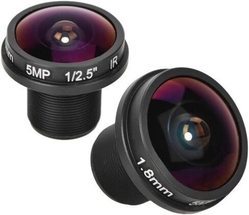 Ring Camera Parts HD 5MP Lens 180 ° زاوية واسعة لكاميرات CCTV ، عدسة Visheye عريضة الزاوية 1.8 ملم ، صورة عكسية للسيارة ، الاتصال الداخلي للفيديو المنزلي in Kuwait