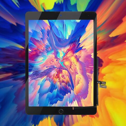 A-Mind for iPad 9th Generation Screen Replacement for iPad 2021 10.2 استبدال الشاشة لـ iPad 9 A2602 شاشة تعمل باللمس لـ iPad A2603 A2604 A2605 مجموعة إصلاح مع زر الصفحة الرئيسية [No Touch ID] in Saudi Arabia