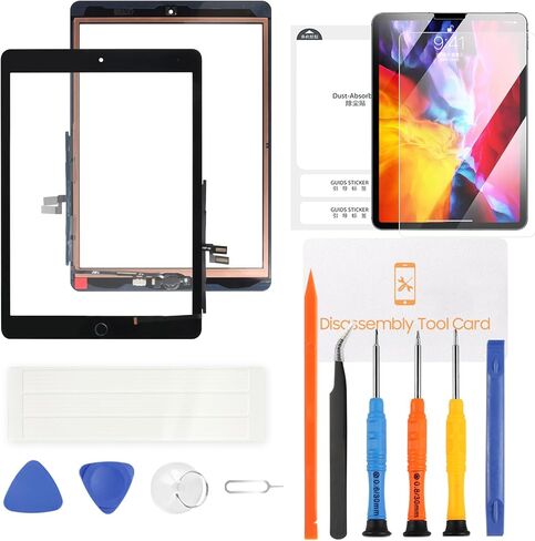 A-Mind for iPad 9th Generation Screen Replacement for iPad 2021 10.2 استبدال الشاشة لـ iPad 9 A2602 شاشة تعمل باللمس لـ iPad A2603 A2604 A2605 مجموعة إصلاح مع زر الصفحة الرئيسية [No Touch ID] in Saudi Arabia