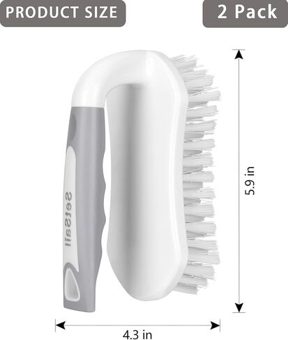 2 Pack Heavy-Duty Scrub Brush with Stiff Bristles, Multipurpose Cleaning Brush in Saudi Arabia