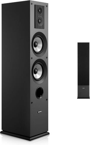 VEVOR Floorstanding Speakers Pair, 3-Way, Floor-Standing Tower Speakers with 0.75 in & 1 in Tweeter, Dual 5.25 in Woofers, 145W Peak Power, 70Hz–20kHz Frequency Response, MDF Enclosure, for Home Audio in Saudi Arabia