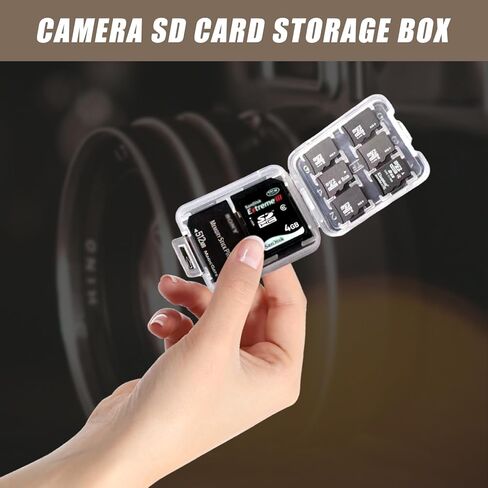 2pcs SD Plastic Memory Card Storage Case - Hard Card Holder for Micro SD, SDHC, TF, MS Cards 8 in 1 Reusable Plastic Memory Card Storage Case (Cards Not Included) in Saudi Arabia