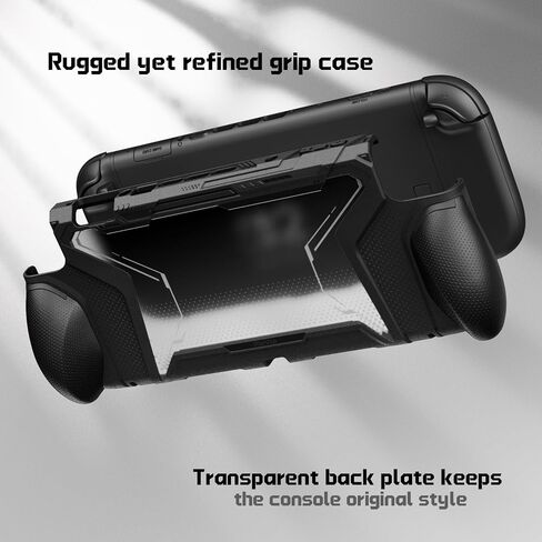 PlayVital for Switch 2 Beyond-Grip Dockable Case, Interchangeable FPS/Omni Ergonomic Grips + Military-Grade Drop Protective Cover + 2 Joystick Caps for Nintendo Switch 2 (Blue & Orange)​ in Saudi Arabia