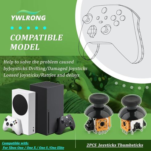 for Xbox One S/X Joysticks for Xbox One/One Elite Controller Joystick Replacement One S/X Analog Stick Module Potentiometer ThumbStick Accessories Repair Part (4Pack) in Saudi Arabia