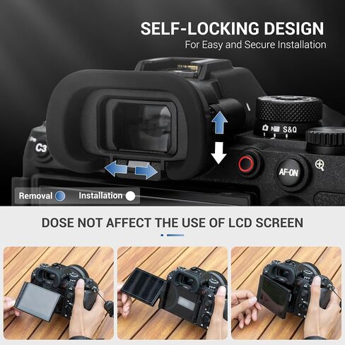 2 Pack FDA-EP21L Soft Silicone Camera Eyepiece Eyecup + CFexpress Type A Card Case Storage in Saudi Arabia