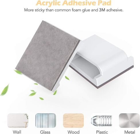 AGPTEK Ethernet Cable Clips, 100 PCS Adhesive Wire Clips, Flat Cord Clips Small Cable Holder Management for Home Wall Flat Ethernet Network Cord Organizer, Decoration Fairy Light Sticky Hooks, White in Saudi Arabia