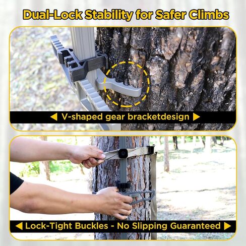30“ Climbing Sticks,Aluminum Non-Slip Climbing Sticks for Hunting,Lightweight TreeStand Climbing Steps for Saddle Hunting Sticks Kit (3-Pack) in Saudi Arabia